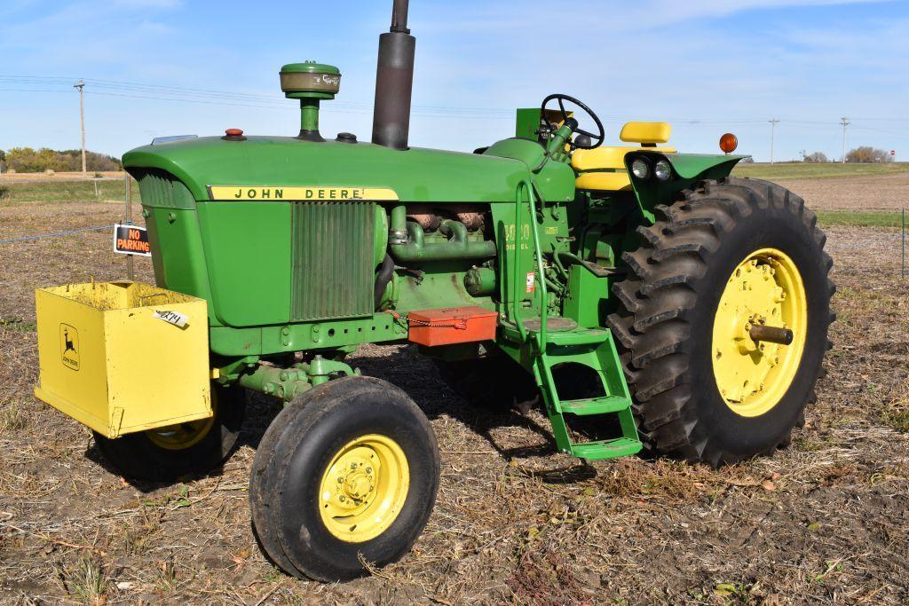 John Deere 4020 Diesel 2WD Tractor, 1178 Hours Showing, 18.4x34 Tires at 95%, Power Shift, Open
