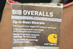 Carhartt Bib Overalls Fully Insulated Size 38x30