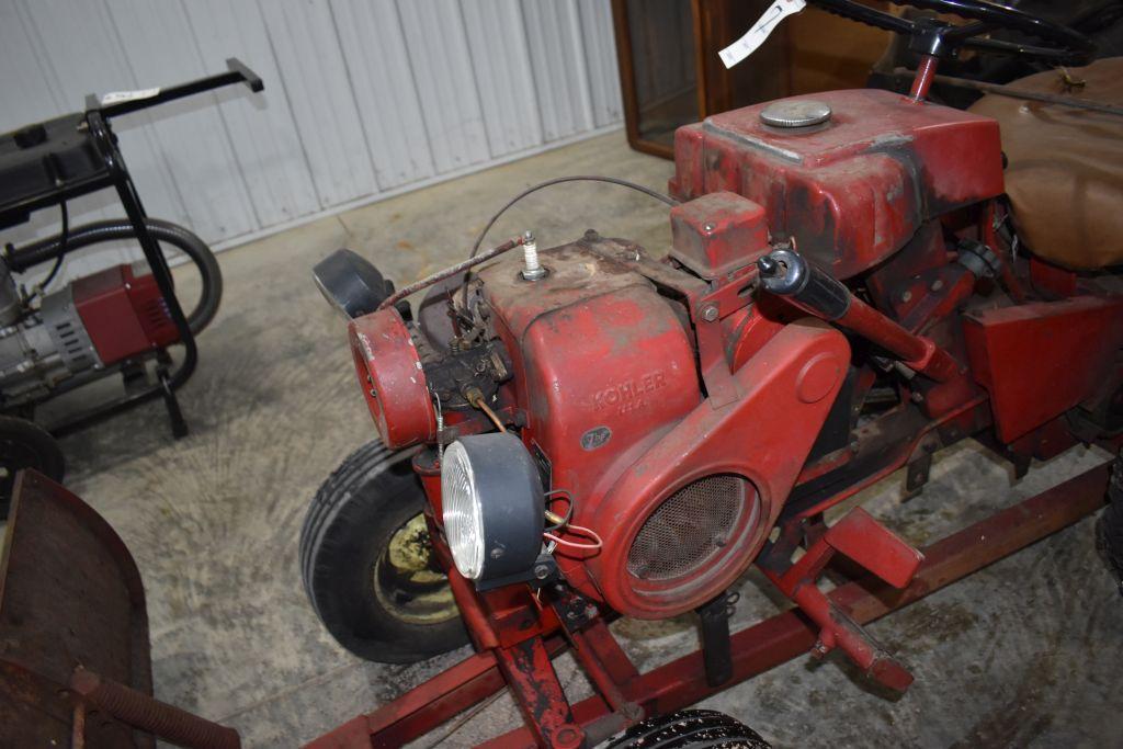 Wheel Horse Garden Tractor Model 753, Round Fender, Tire Chains, Motor is Free, Kohler Single