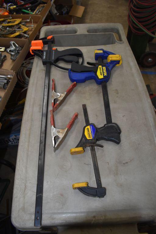 Assortment Of Irwin Quick Grips and other Clamps