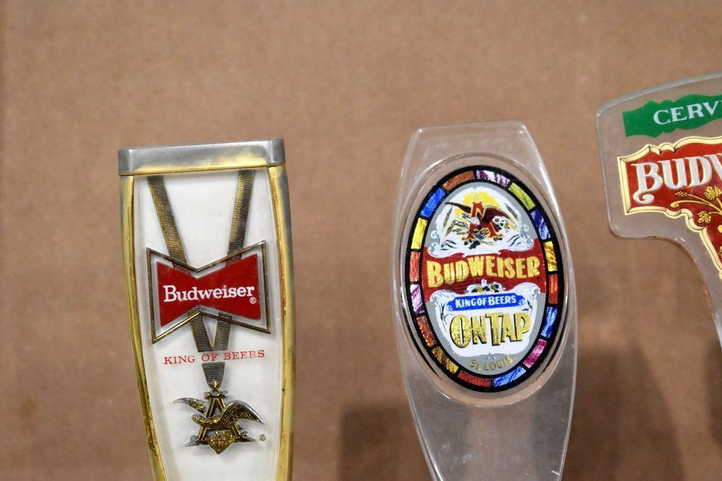(6) Budweiser Beer Tap Handle Markers