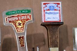 (6) Budweiser Beer Tap Handle Markers
