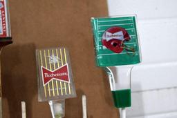 (6) Budweiser Beer Tap Handle Markers