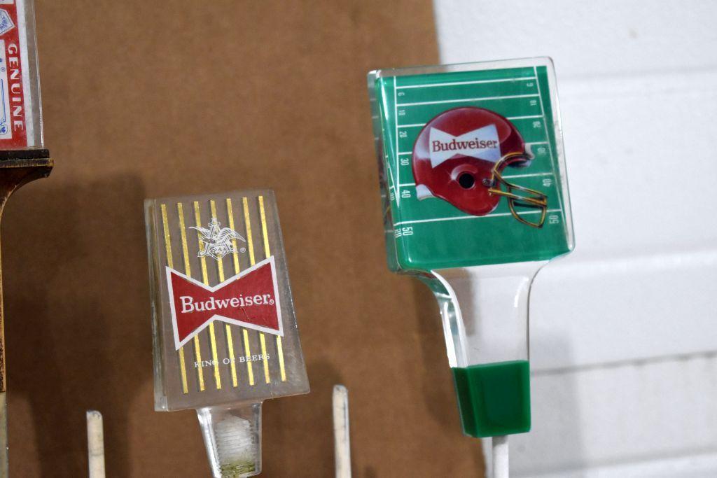 (6) Budweiser Beer Tap Handle Markers