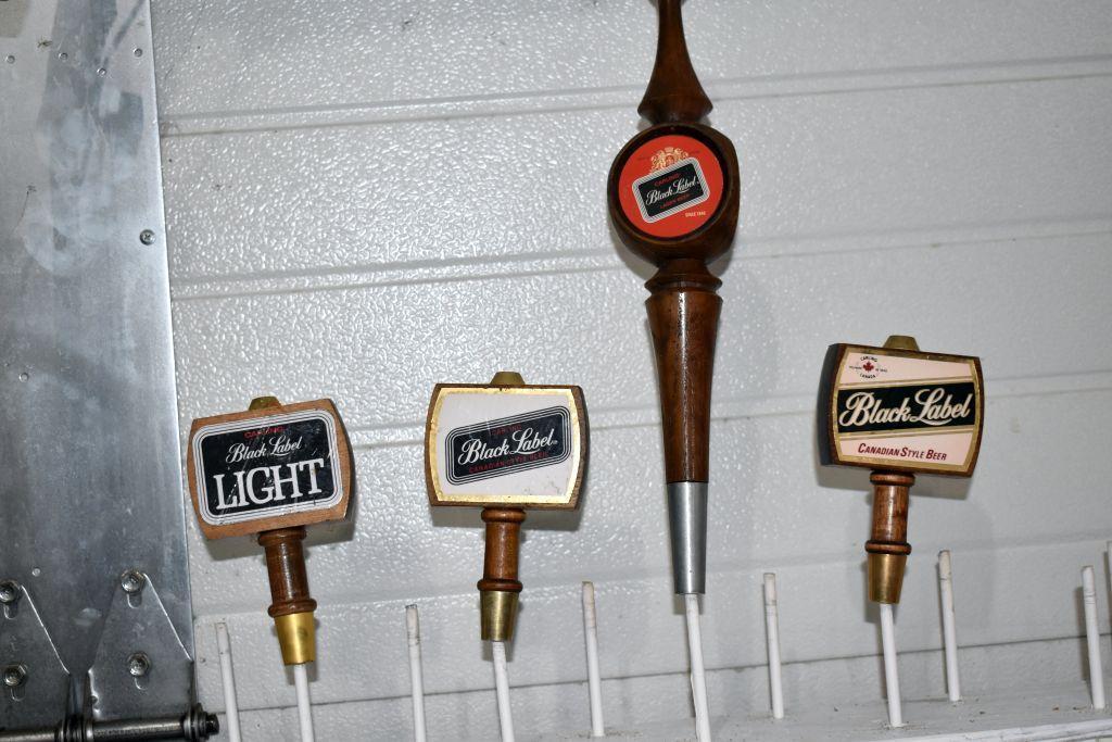 Carling Black Label Beer and Black Label Light Beer Tap Handle Markers (4 Total)