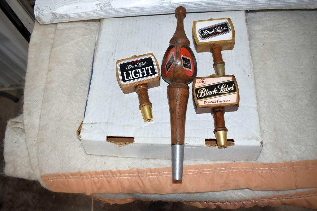 Carling Black Label Beer and Black Label Light Beer Tap Handle Markers (4 Total)