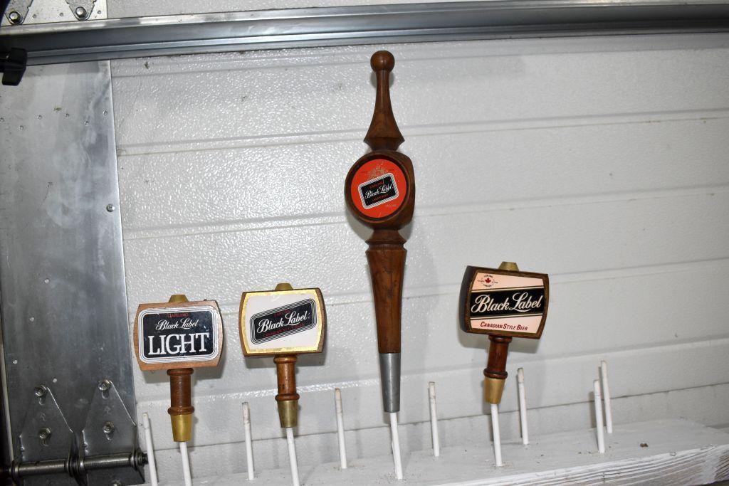 Carling Black Label Beer and Black Label Light Beer Tap Handle Markers (4 Total)
