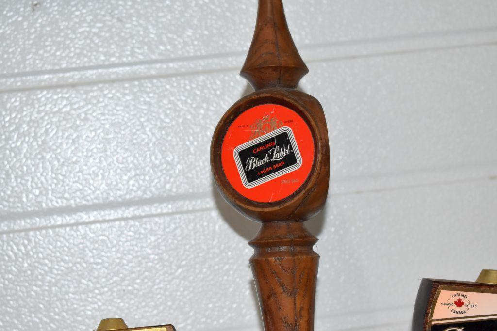 Carling Black Label Beer and Black Label Light Beer Tap Handle Markers (4 Total)