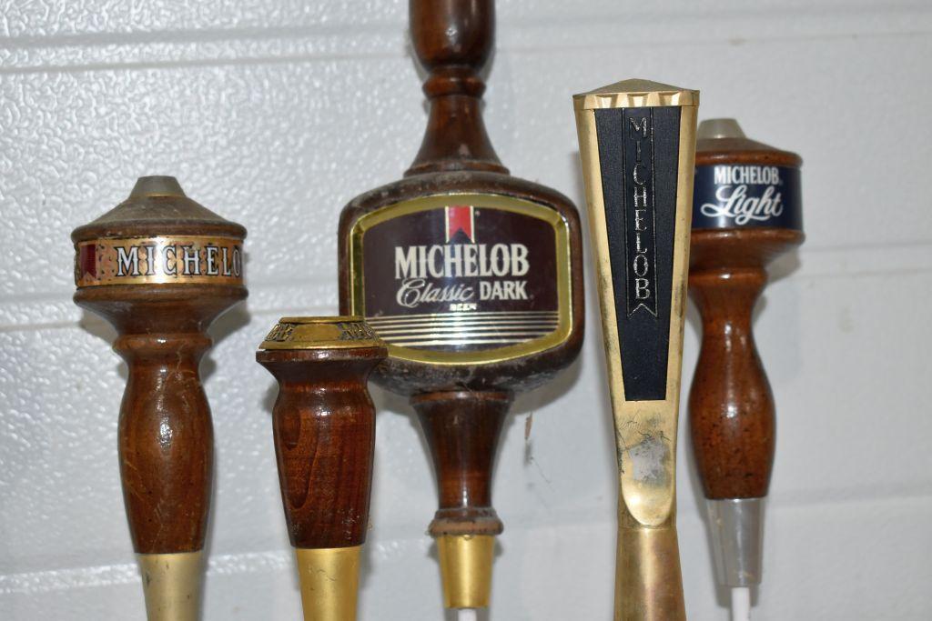 Michelob Beer, Light, Classic Dark Beer Tap Handle Markers (6 Total)