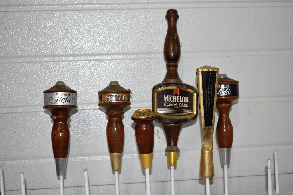 Michelob Beer, Light, Classic Dark Beer Tap Handle Markers (6 Total)