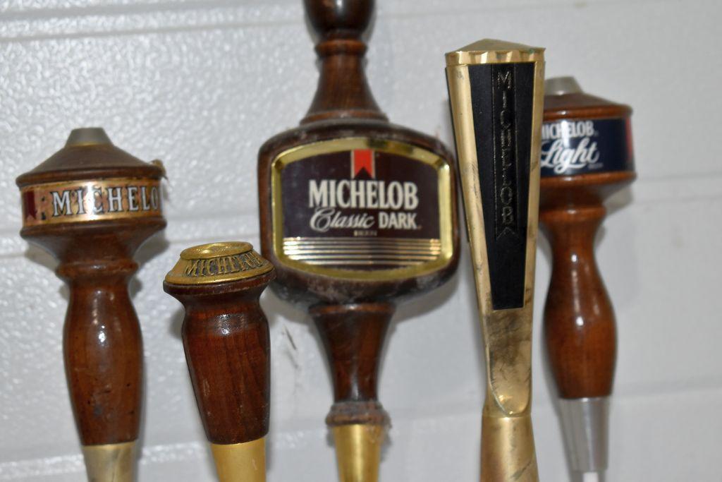 Michelob Beer, Light, Classic Dark Beer Tap Handle Markers (6 Total)