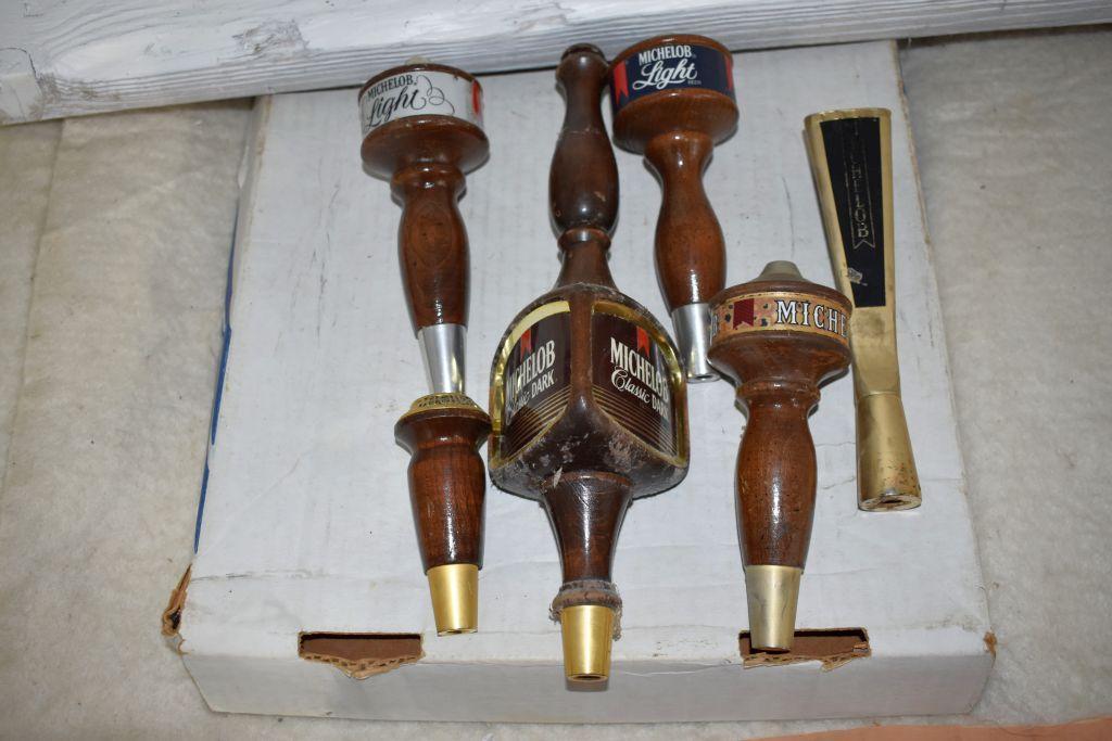 Michelob Beer, Light, Classic Dark Beer Tap Handle Markers (6 Total)