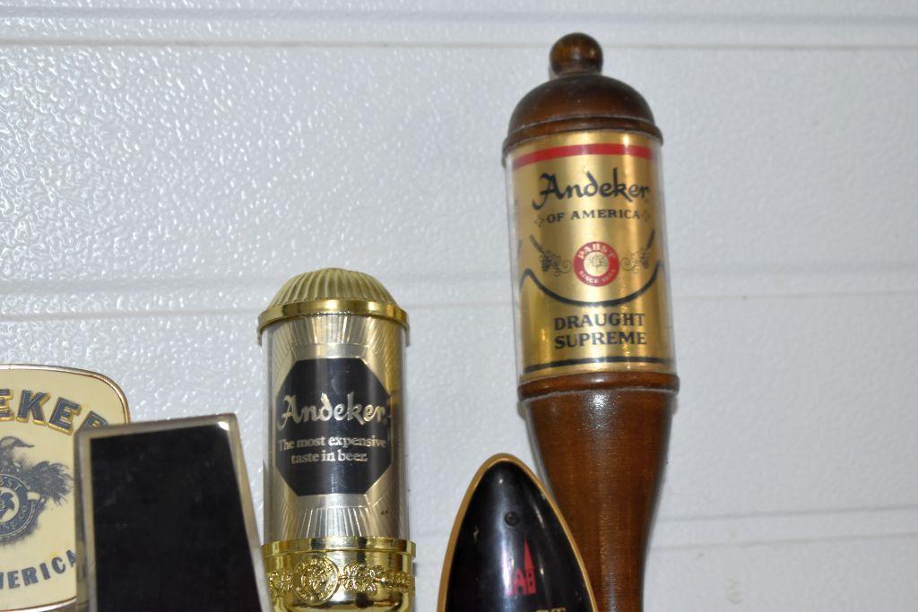 Pabst Andeker Draught Supreme Beer Tap Handle Markers (7 Total)
