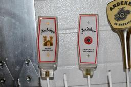 Pabst Andeker Draught Supreme Beer Tap Handle Markers (7 Total)