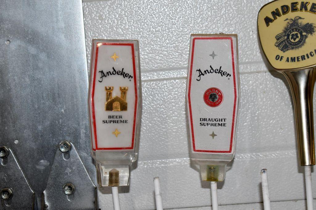 Pabst Andeker Draught Supreme Beer Tap Handle Markers (7 Total)