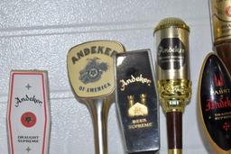 Pabst Andeker Draught Supreme Beer Tap Handle Markers (7 Total)