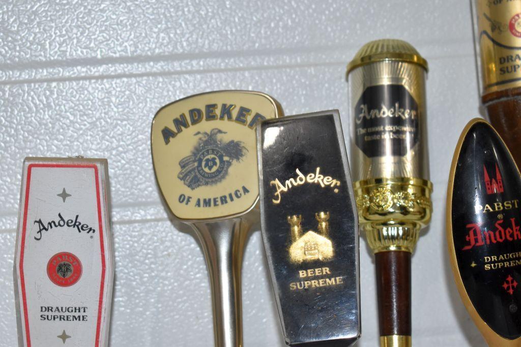 Pabst Andeker Draught Supreme Beer Tap Handle Markers (7 Total)