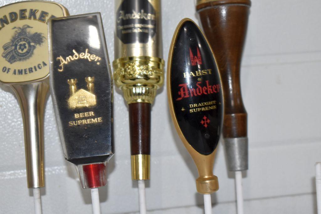 Pabst Andeker Draught Supreme Beer Tap Handle Markers (7 Total)
