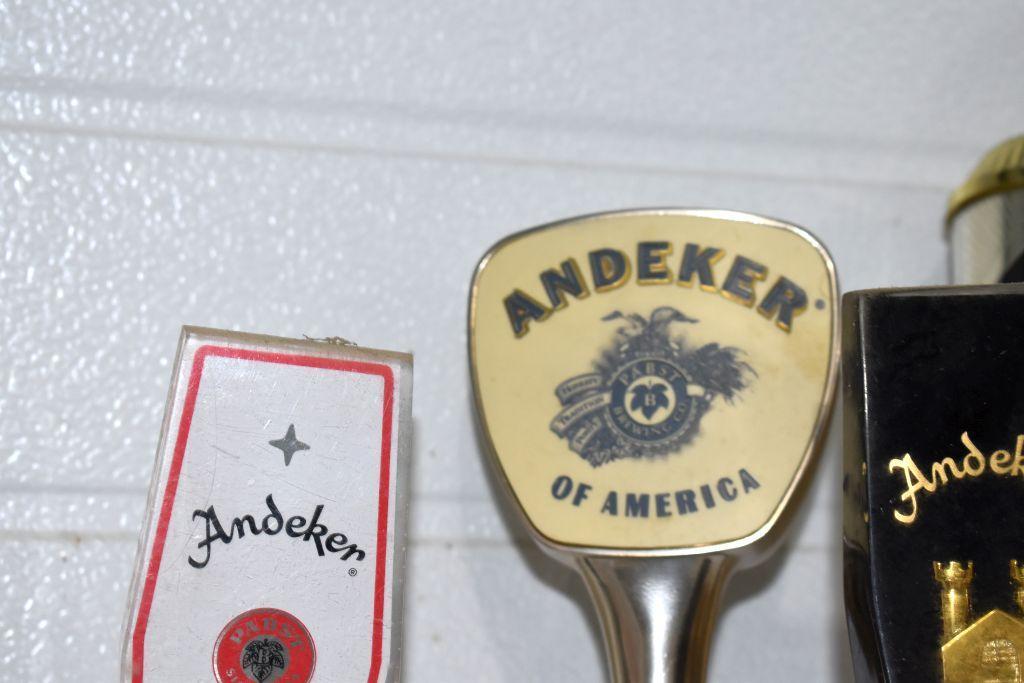 Pabst Andeker Draught Supreme Beer Tap Handle Markers (7 Total)