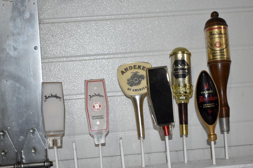 Pabst Andeker Draught Supreme Beer Tap Handle Markers (7 Total)