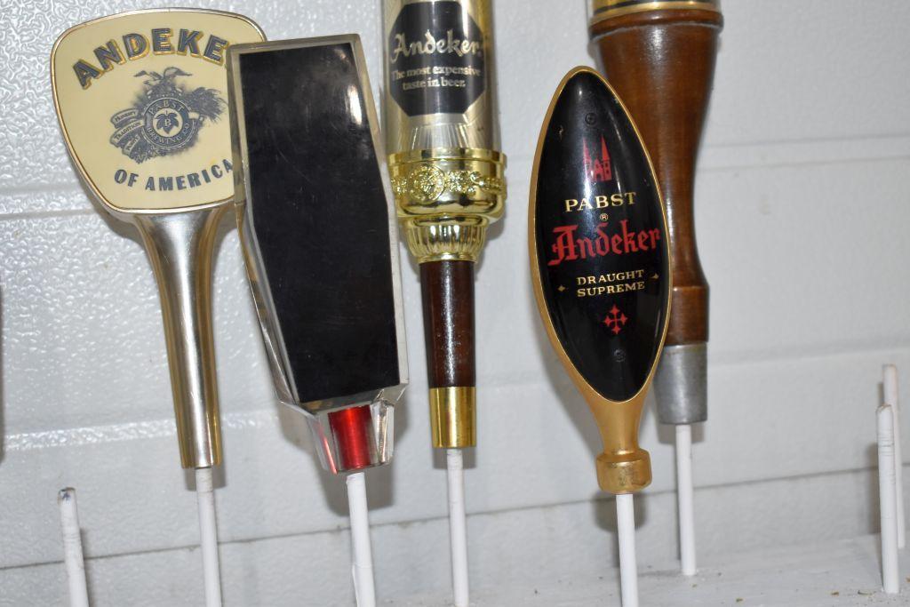 Pabst Andeker Draught Supreme Beer Tap Handle Markers (7 Total)