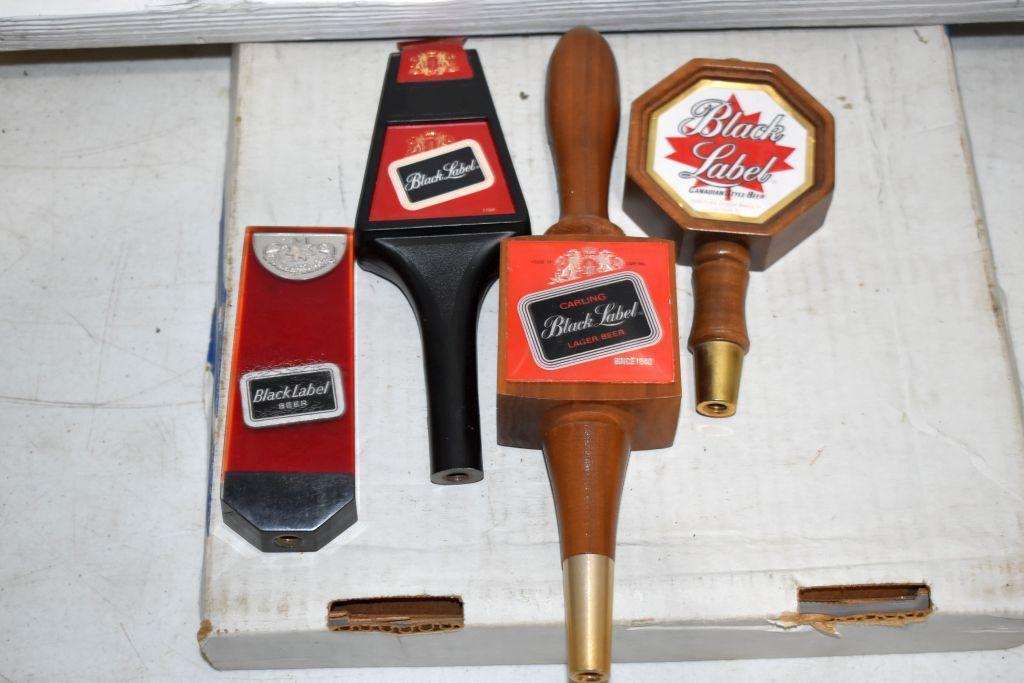 Black Label Tap Handle Markers (4 Total)