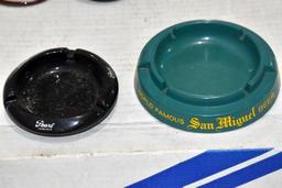 Assortment of Beer Advertising Ashtrays