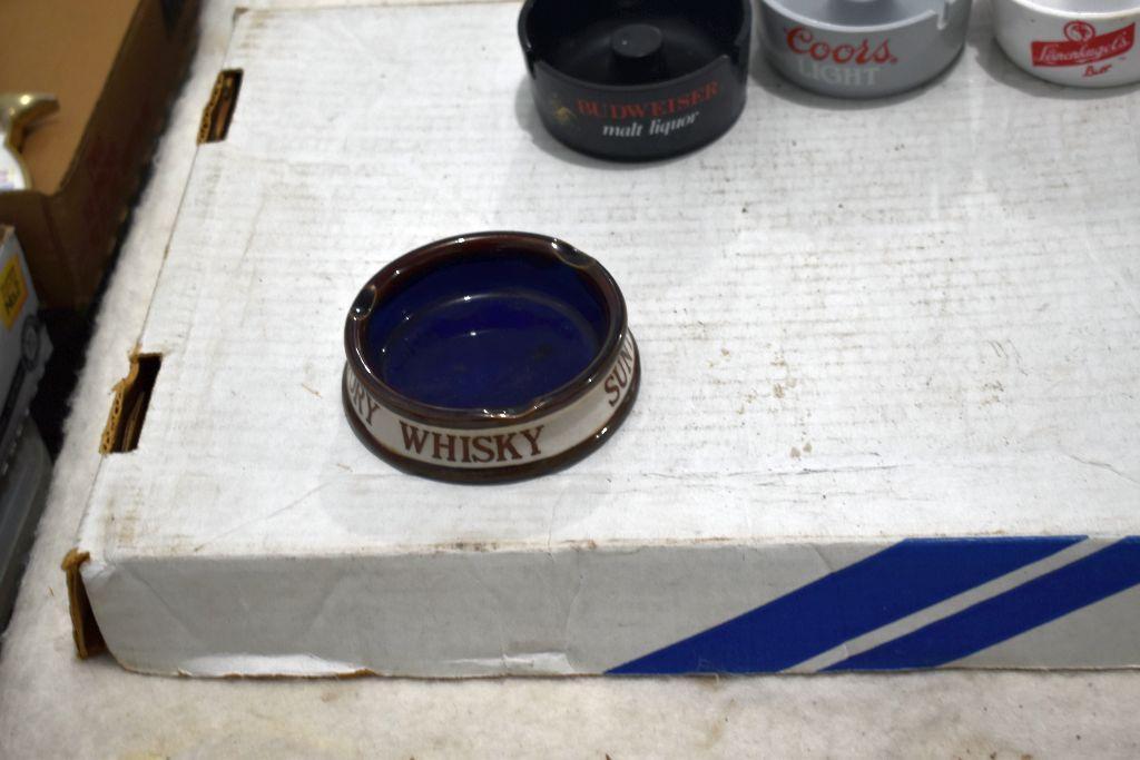 Assortment of Beer Advertising Ashtrays
