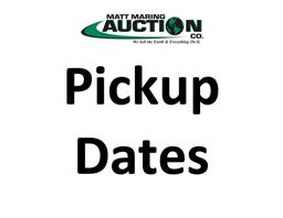 Payment & Pick Up Date