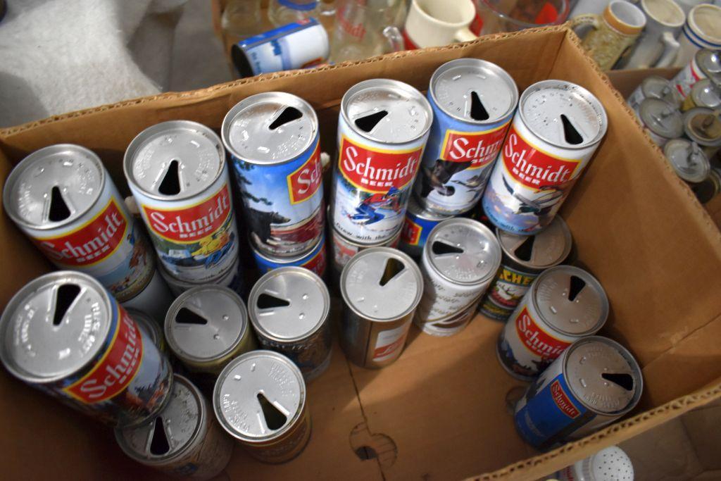 Assortment Of Aluminum And Metal Topped Cans (2) Boxes Total)