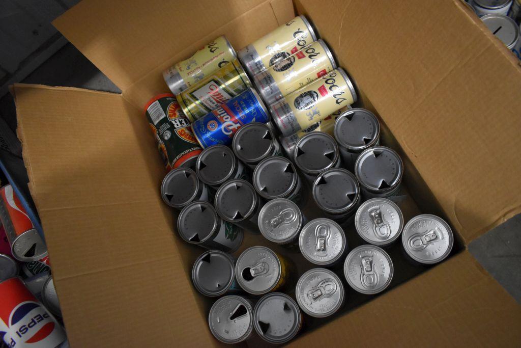 Assortment Of Aluminum And Metal Topped Cans (2) Boxes Total)