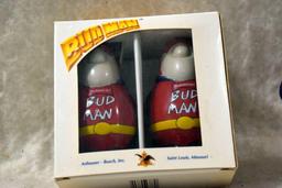 (2) Budman Mugs And (2) Budman Salt and Pepper Shakers