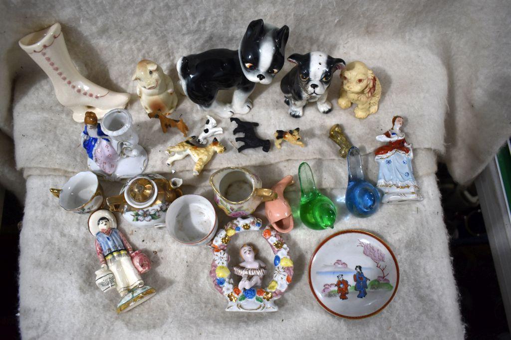 Fenton Hen On The Nest, Porcelain Dogs, Porcelain Hen On The Nest and Other porcelain Items