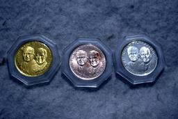 President F.D. Roosevelt and President H.S. Truman Inauguration 3 Coin Set