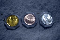 President F.D. Roosevelt and President H.S. Truman Inauguration 3 Coin Set