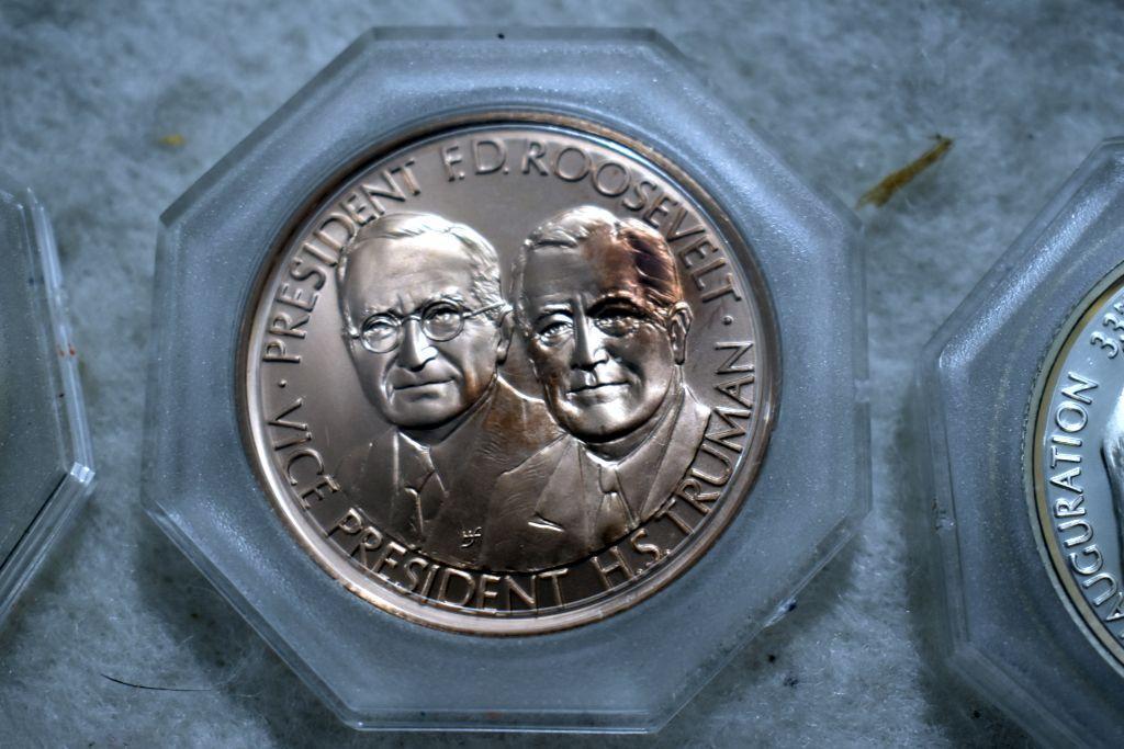President F.D. Roosevelt and President H.S. Truman Inauguration 3 Coin Set