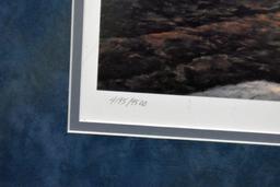 Terri Redlin Signed Print, Lights Of Home, 4195 Of 9,500 Framed And Matted, 32''x22''