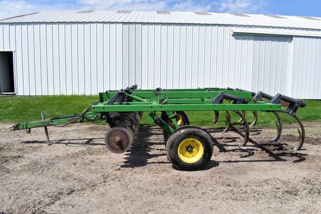 John Deere 714 Disk Chisel Plow, 9 Shank, 12', Buster Bar, Depth Control, SN: X001835