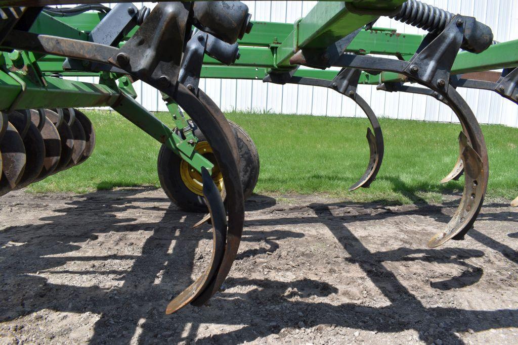 John Deere 714 Disk Chisel Plow, 9 Shank, 12', Buster Bar, Depth Control, SN: X001835