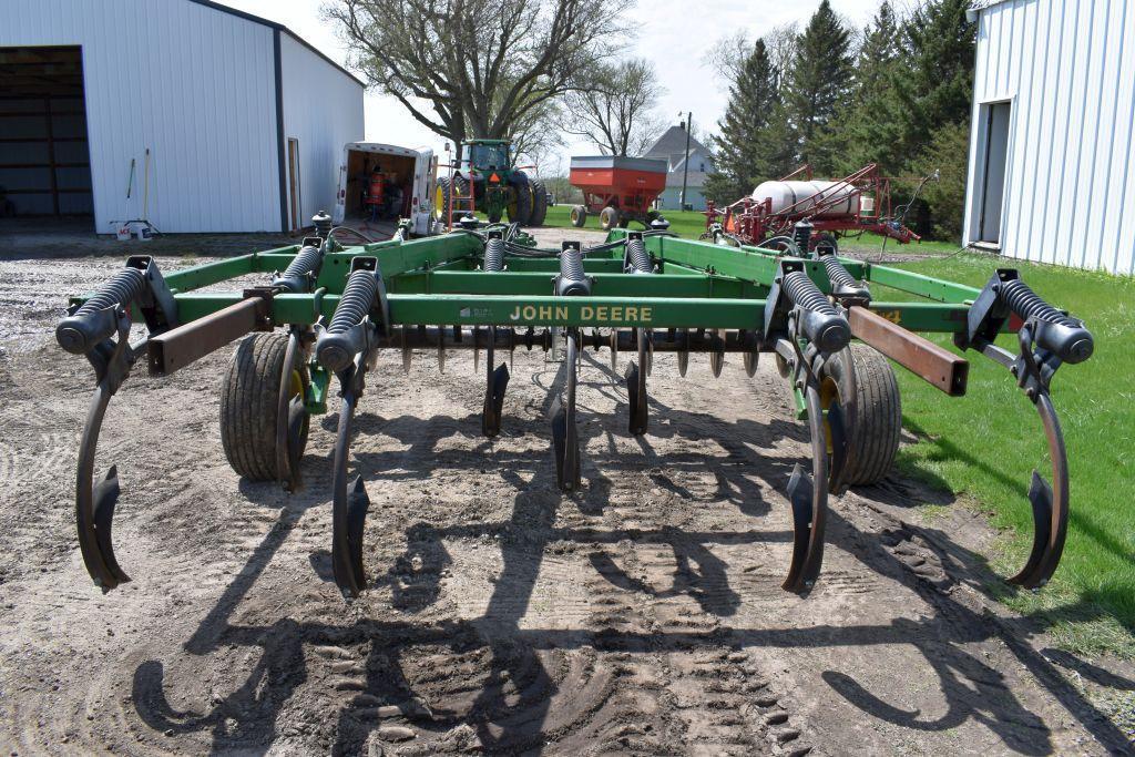 John Deere 714 Disk Chisel Plow, 9 Shank, 12', Buster Bar, Depth Control, SN: X001835