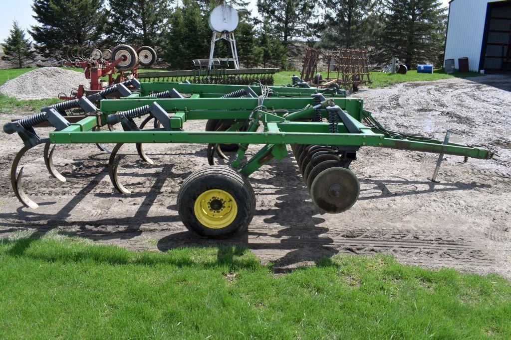 John Deere 714 Disk Chisel Plow, 9 Shank, 12', Buster Bar, Depth Control, SN: X001835