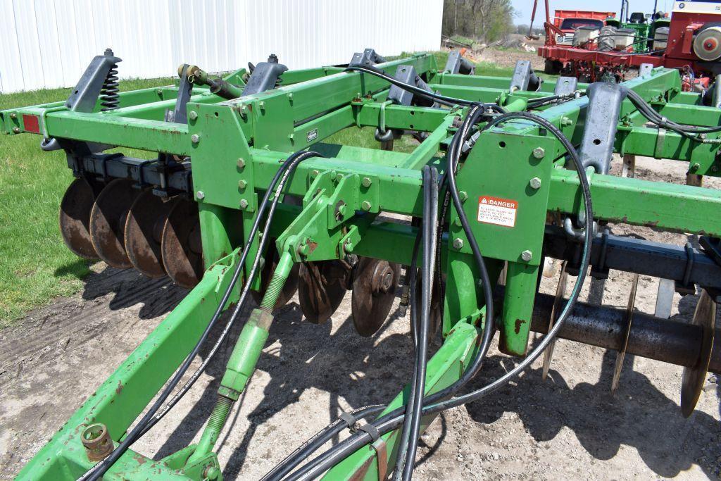 John Deere 714 Disk Chisel Plow, 9 Shank, 12', Buster Bar, Depth Control, SN: X001835