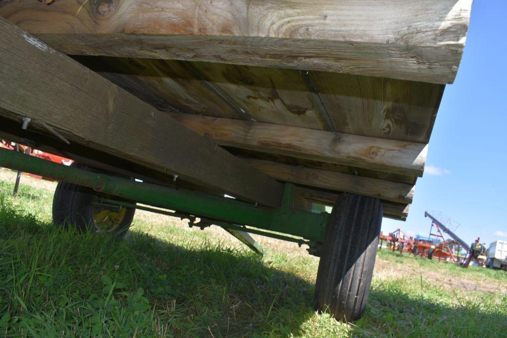 Flatbed 16' Hay Rack on John Deere 8 Ton Running