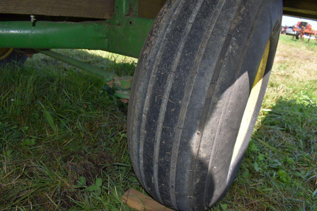 Flatbed 16' Hay Rack on John Deere 8 Ton Running