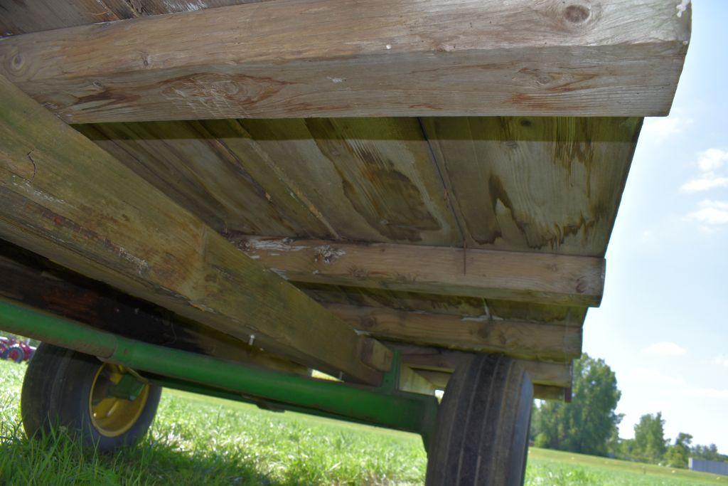 Flatbed 16' Hay Rack on John Deere 8 Ton Running
