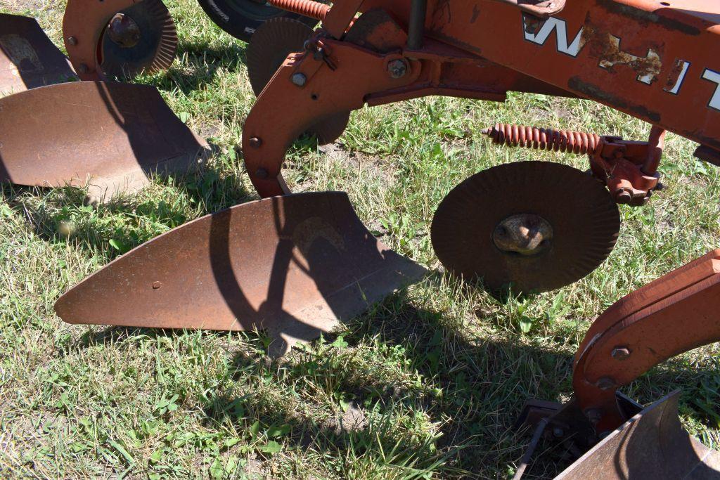 White 588 Plow, 5x18's, 3pt., In-Furrow, Coulters