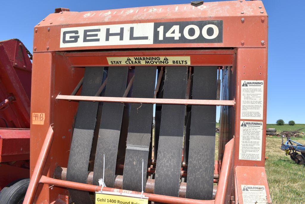 Gehl 1400 Round Baler, Twine Tie, 540PTO