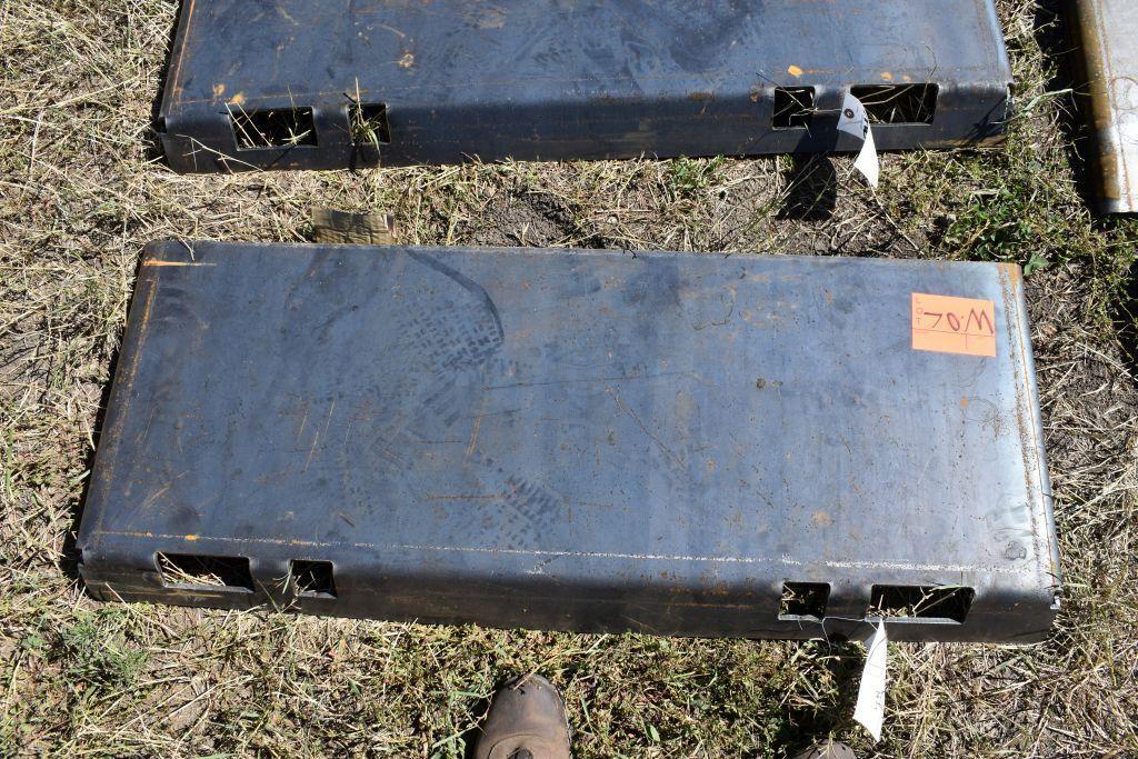 Unused Full Universal Skid Loader Plate