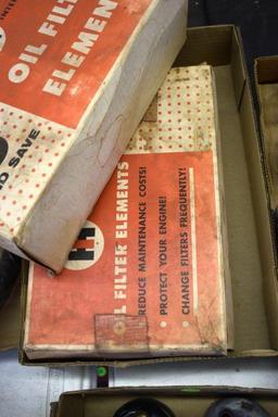 International oil filter elements in original boxes, boxes are in poor shape