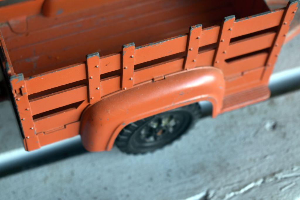 Hubley Trailer, Tonka Trailer, Buddy L Coca Cola Semi Tractor, Buddy l Stable trailer